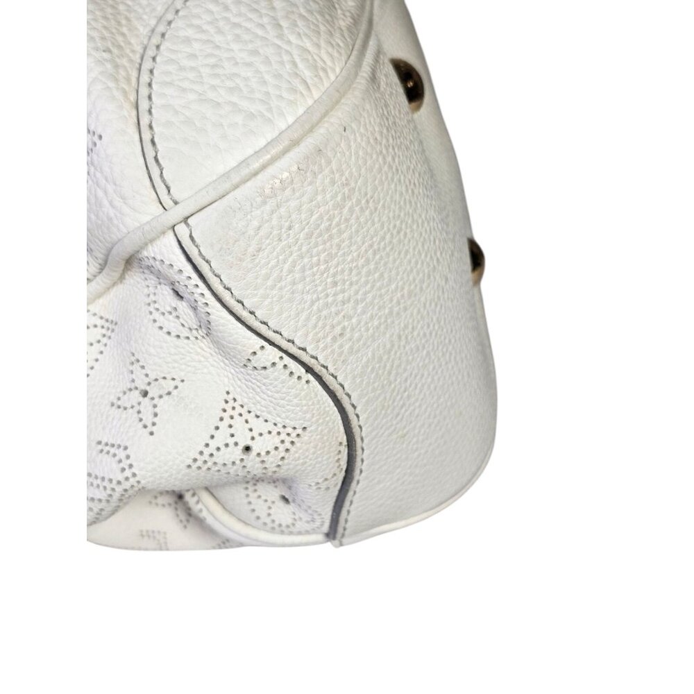 LOUIS VUITTON Mahina Solar PM White Perforated Leather Shoulder Bag Monogram LV - Picture 3 of 16